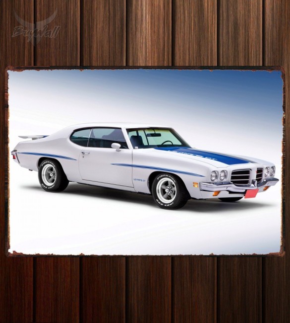Металлическая табличка Pontiac LeMans GT Hardtop Coupe Металлическая табличка Pontiac LeMans GT Hardtop Coupe
